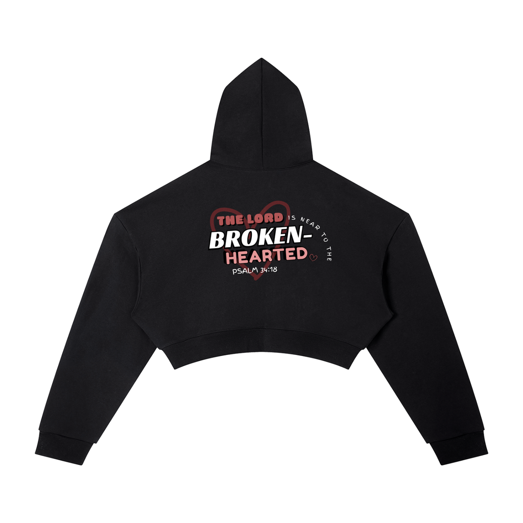 Psalm 34:18 Cropped Hoodie
