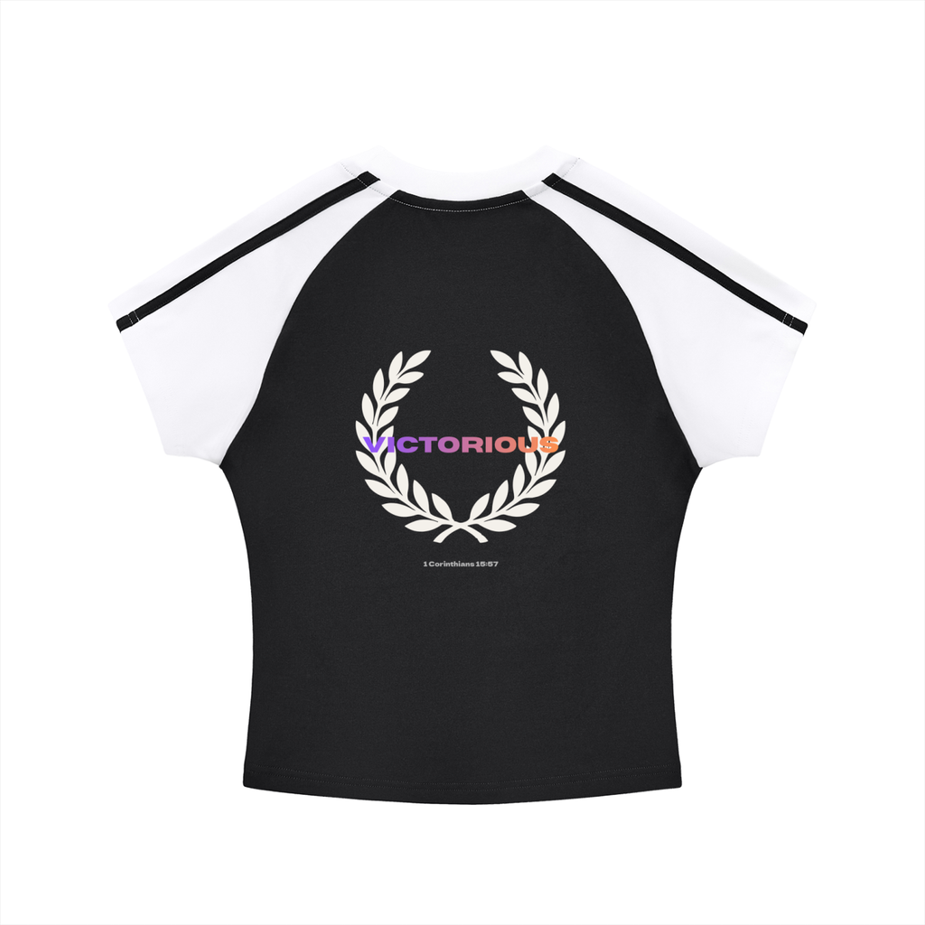 1 Cor. 15:57 Contrast Stripes Tee