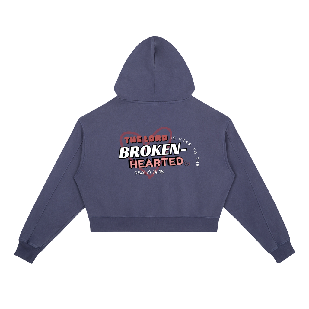 Psalm 34:18 Vintage Washed Hoodie