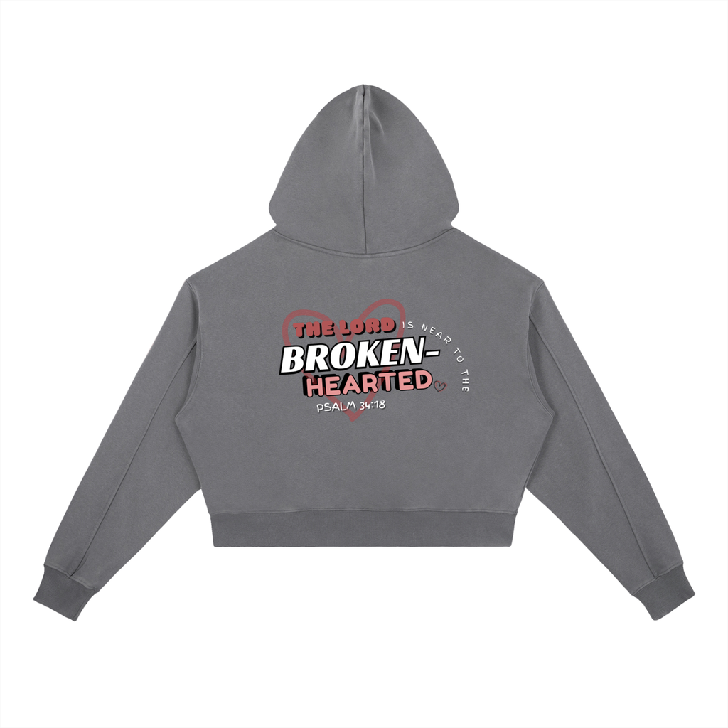 Psalm 34:18 Vintage Washed Hoodie