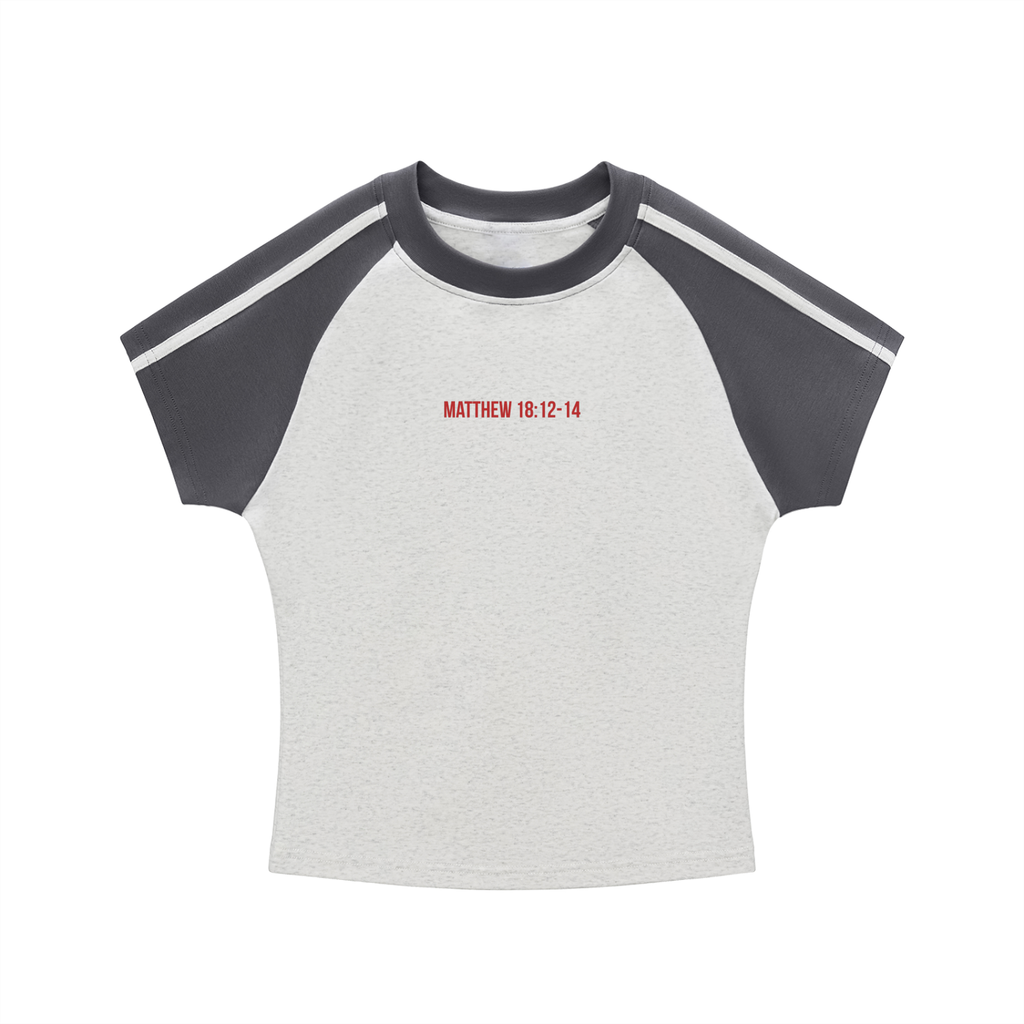 Mathew 18:12-14 Contrast Stripes Tee